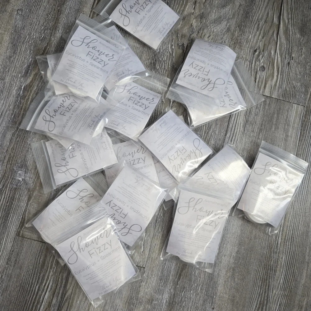 18 Eucalyptus Spearmint Shower Fizzies Favors